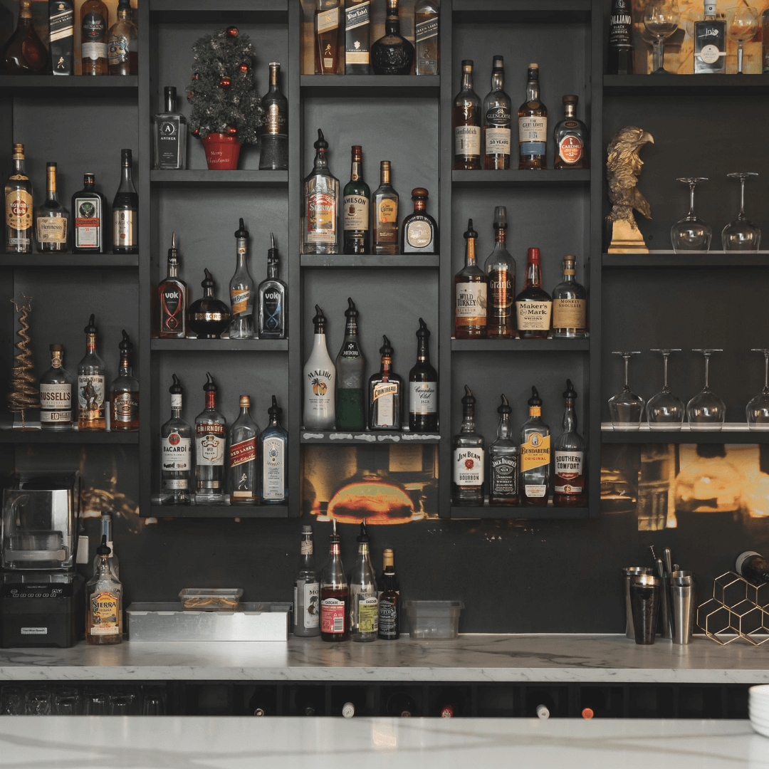 behind the bar